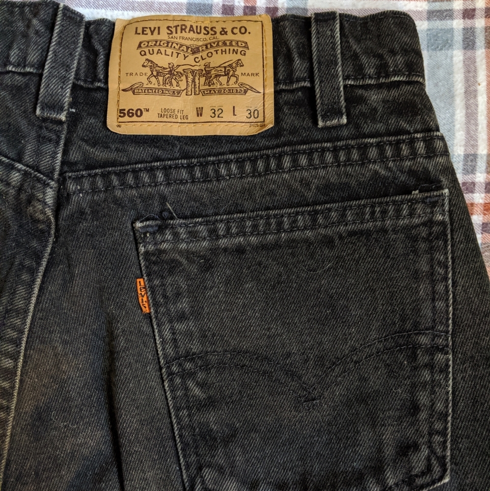 Washed Black Vintage Levi's 560 Orange Tag